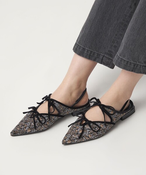 SY UNITED ARROWS(シーユナイテッドアローズ)の「<SY>ポインテッド リボン バックベルト フラット15↑(パンプス・レディース・ブラック/その他1/ダークブラウン・25cm/24.5cm/24cm/23.5cm/23cm/22.5cm/22cm)」の20枚目の写真