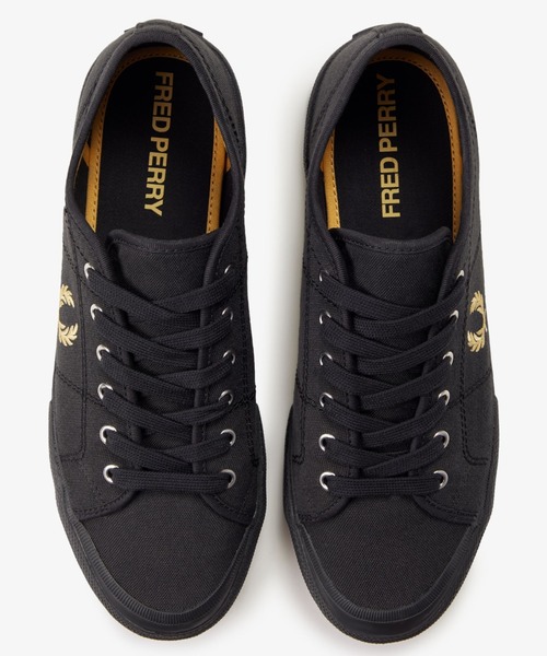 FRED PERRY（フレッドペリー）の「B708 Vintage Tennis Canvas／ヴィンテージテニスキャンバススニーカー（スニーカー・メンズ・ネイビー/ホワイト/ブラック・27cm/28cm）」の2枚目の写真