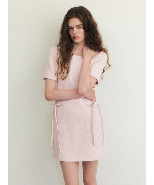 ETMON(エトモン)の「Strap Tweed Mini Dress, Light Pink(ワンピース・レディース・その他・M/S)」の2枚目の写真
