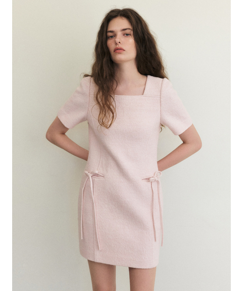 ETMON(エトモン)の「Strap Tweed Mini Dress, Light Pink(ワンピース・レディース・その他・M/S)」の4枚目の写真