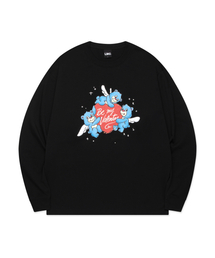 HEART BEAR LONG SLV TEE black