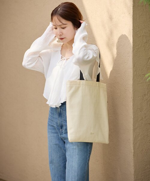 gemeil（ジェムイル）の「レザーハンドルキャンバストートバッグ(PT-347)（トートバッグ・レディース・ダークブラウン/ブラック・FREE）」の11枚目の写真