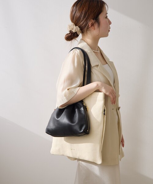 gemeil（ジェムイル）の「レザーハンドルキャンバストートバッグ(PT-347)（トートバッグ・レディース・ダークブラウン/ブラック・FREE）」の12枚目の写真