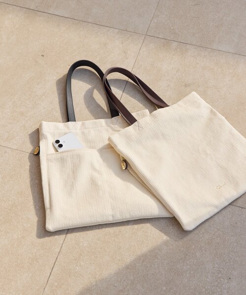 gemeil（ジェムイル）の「レザーハンドルキャンバストートバッグ(PT-347)（トートバッグ・レディース・ダークブラウン/ブラック・FREE）」の19枚目の写真