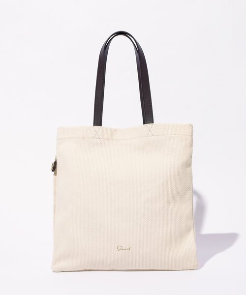 gemeil（ジェムイル）の「レザーハンドルキャンバストートバッグ(PT-347)（トートバッグ・レディース・ダークブラウン/ブラック・FREE）」の4枚目の写真