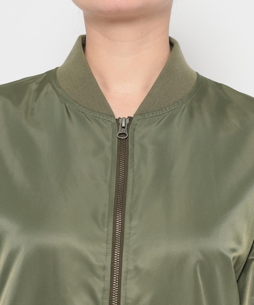 mysty woman（ミスティウーマン）の「ミリタリーMA1ブルゾン 652157（MA-1・レディース・オリーブ/ブラック・FREE）」の10枚目の写真