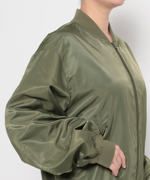 mysty woman（ミスティウーマン）の「ミリタリーMA1ブルゾン 652157（MA-1・レディース・オリーブ/ブラック・FREE）」の11枚目の写真