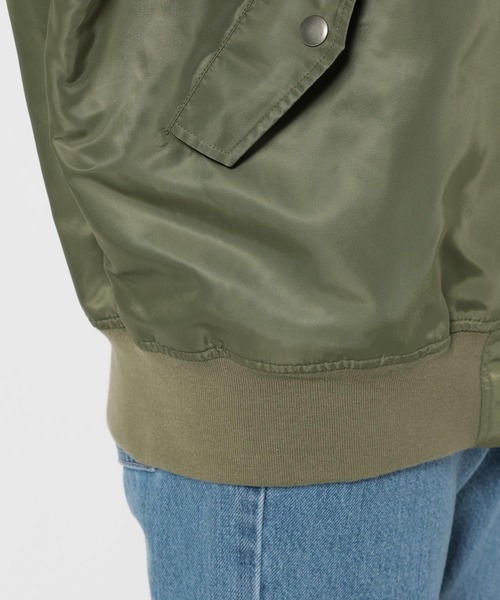 mysty woman（ミスティウーマン）の「ミリタリーMA1ブルゾン 652157（MA-1・レディース・オリーブ/ブラック・FREE）」の13枚目の写真