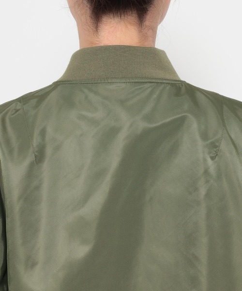 mysty woman（ミスティウーマン）の「ミリタリーMA1ブルゾン 652157（MA-1・レディース・オリーブ/ブラック・FREE）」の17枚目の写真