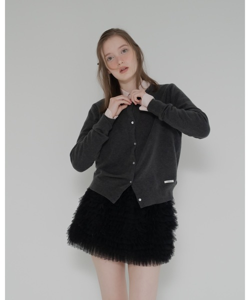 jumelle（ジュメロ）の「クルーネックカーディガン（カーディガン/ボレロ・レディース・ブルー/チャコールグレー/レッド・FREE）」の5枚目の写真