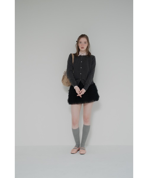 jumelle（ジュメロ）の「クルーネックカーディガン（カーディガン/ボレロ・レディース・ブルー/チャコールグレー/レッド・FREE）」の9枚目の写真