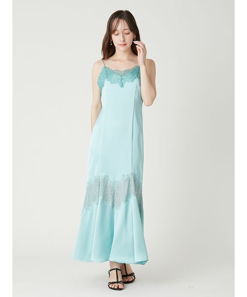 FRAY I.D（フレイアイディー）の「レーストリムマーメイドワンピース（ワンピース・レディース・ターコイズブルー/アイボリー/ブラック・0/1）」の18枚目の写真