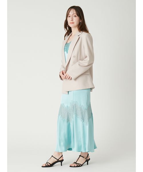 FRAY I.D（フレイアイディー）の「レーストリムマーメイドワンピース（ワンピース・レディース・ターコイズブルー/アイボリー/ブラック・0/1）」の21枚目の写真