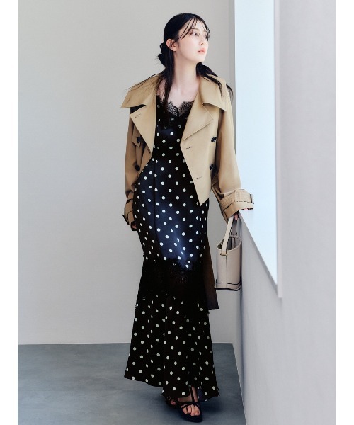 FRAY I.D（フレイアイディー）の「レーストリムマーメイドワンピース（ワンピース・レディース・ターコイズブルー/アイボリー/ブラック・0/1）」の3枚目の写真