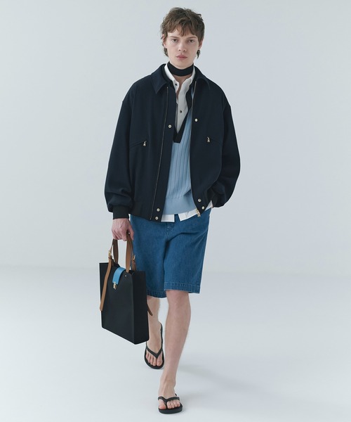 CULLNI（クルニ）の「Wide Rib Skipper Collar Knit Pullover（ニット/セーター・メンズ・ベージュ/ダークグレー/サックスブルー/ブラック・2/1/0）」の12枚目の写真