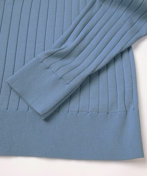 CULLNI(クルニ)の「Wide Rib Skipper Collar Knit Pullover(ニット/セーター・メンズ・ベージュ/ダークグレー/サックスブルー/ブラック・2/1/0)」の14枚目の写真