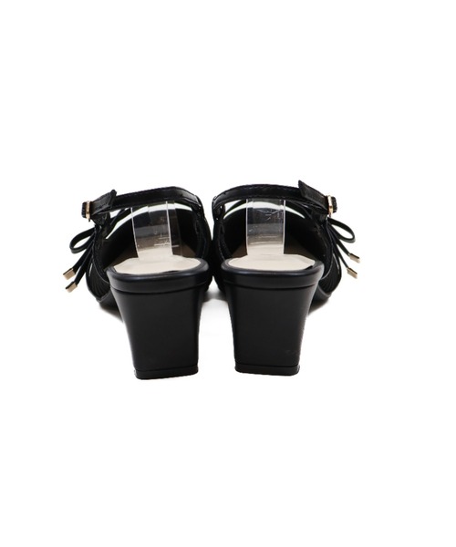 VIVIAN（ヴィヴィアン）の「サイドリボンニットスリングバックパンプス（パンプス・レディース・ブラック/アイボリー/グレー・S/M/L/LL）」の6枚目の写真