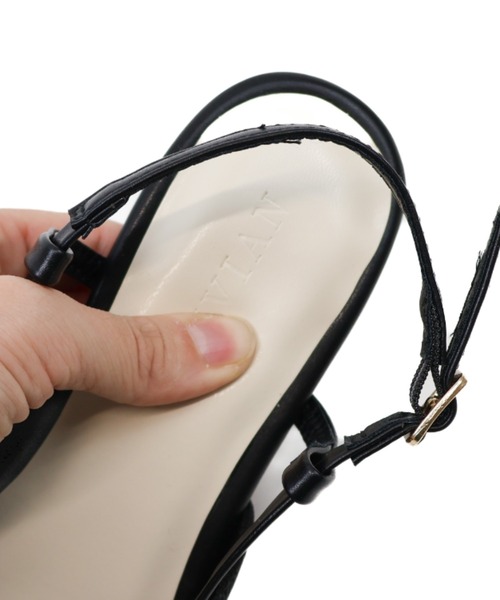 VIVIAN（ヴィヴィアン）の「サイドリボンニットスリングバックパンプス（パンプス・レディース・ブラック/アイボリー/グレー・S/M/L/LL）」の9枚目の写真