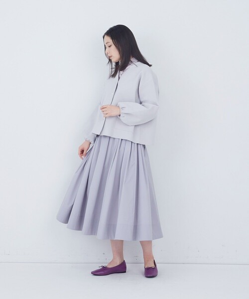 ADIEU TRISTESSE(アデュートリステス)の「COTTON SURFミラノリブカーディガン(カーディガン/ボレロ・レディース・グレイッシュベージュ/ブラック・FREE)」の4枚目の写真