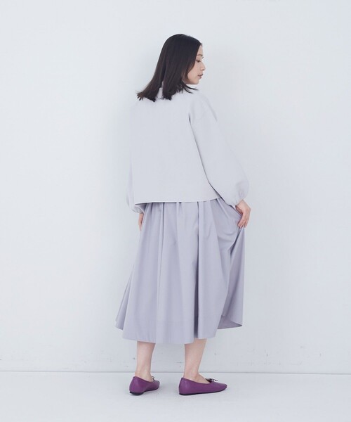 ADIEU TRISTESSE(アデュートリステス)の「COTTON SURFミラノリブカーディガン(カーディガン/ボレロ・レディース・グレイッシュベージュ/ブラック・FREE)」の5枚目の写真