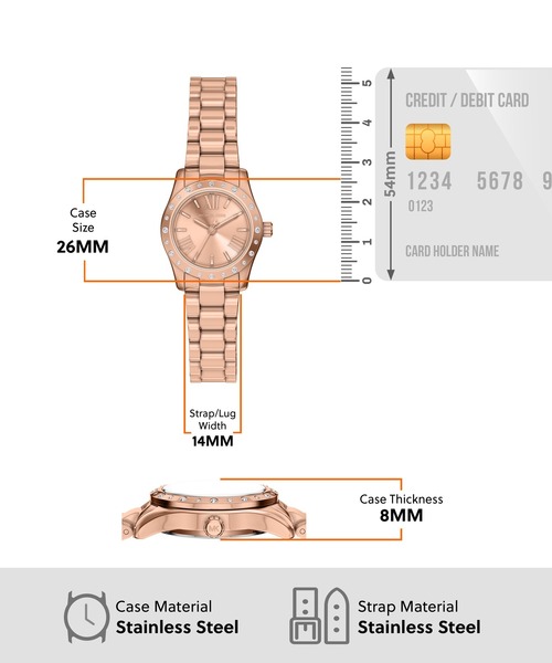 MICHAEL KORS(マイケルコース)の「マイケル・コース 腕時計 レディース アナログ ステンレス MK4994SET(アナログ腕時計・レディース・ピンクゴールド・FREE)」の5枚目の写真