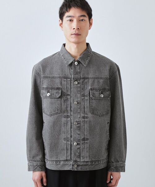 THE SHOP TK (ザ ショップ ティーケー )の「【大人にも取り入れやすい】デニムジャケット セットアップ可/洗濯機OK(ブルゾン・メンズ・ネイビー/ブラック・03/02/01/04)」の18枚目の写真