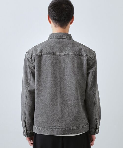 THE SHOP TK (ザ ショップ ティーケー )の「【大人にも取り入れやすい】デニムジャケット セットアップ可/洗濯機OK(ブルゾン・メンズ・ネイビー/ブラック・03/02/01/04)」の20枚目の写真