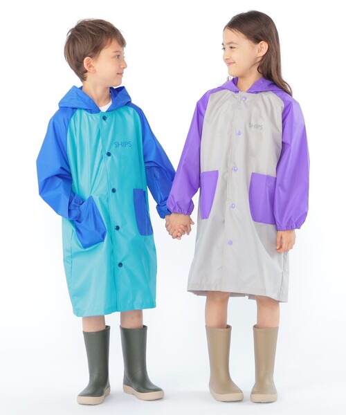 SHIPS(シップス)の「SHIPS KIDS:マルチカラー レインコート(レインコート/ポンチョ・キッズ・パープル系/ブルー系・SMALL/MEDIUM/LARGE)」の1枚目の写真
