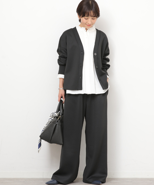 JOURNAL STANDARD relume(ジャーナルスタンダード レリューム)の「ソフトダンボールカーディガン(カーディガン/ボレロ・レディース・ブラック/ベージュ・FREE)」の4枚目の写真