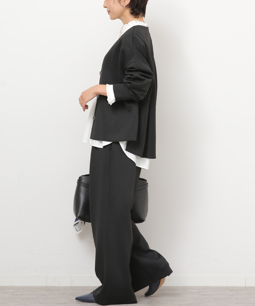 JOURNAL STANDARD relume(ジャーナルスタンダード レリューム)の「ソフトダンボールカーディガン(カーディガン/ボレロ・レディース・ブラック/ベージュ・FREE)」の6枚目の写真