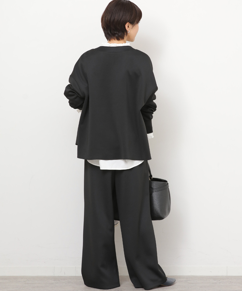 JOURNAL STANDARD relume(ジャーナルスタンダード レリューム)の「ソフトダンボールカーディガン(カーディガン/ボレロ・レディース・ブラック/ベージュ・FREE)」の7枚目の写真