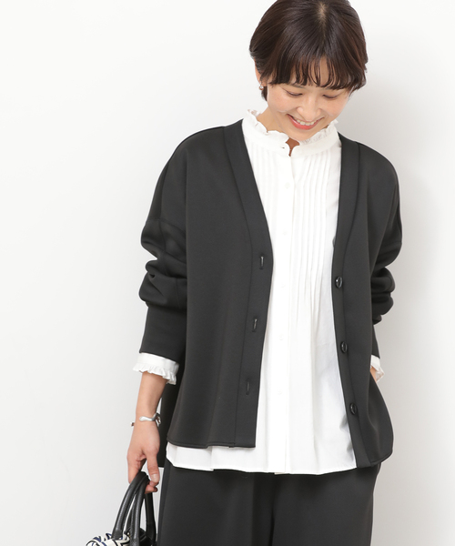 JOURNAL STANDARD relume(ジャーナルスタンダード レリューム)の「ソフトダンボールカーディガン(カーディガン/ボレロ・レディース・ブラック/ベージュ・FREE)」の8枚目の写真