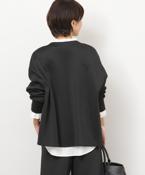 JOURNAL STANDARD relume(ジャーナルスタンダード レリューム)の「ソフトダンボールカーディガン(カーディガン/ボレロ・レディース・ブラック/ベージュ・FREE)」の11枚目の写真