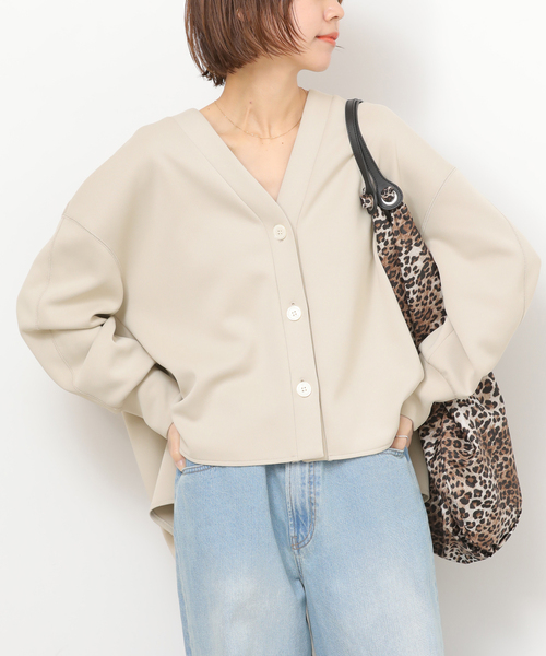 JOURNAL STANDARD relume(ジャーナルスタンダード レリューム)の「ソフトダンボールカーディガン(カーディガン/ボレロ・レディース・ブラック/ベージュ・FREE)」の16枚目の写真