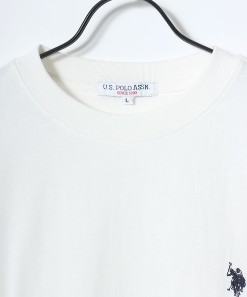 U.S. POLO ASSN.(ユーエスポロアッスン)の「U.S. POLO ASSN./ユーエスポロアッスン オーバーサイズ コットン ロゴ ワンポイント刺繍 半袖Tシャツ/無地T/レディース メンズ(Tシャツ/カットソー・メンズ・ダークブルー/ネイビー/グリーン/ブラック/オフホワイト/杢グレー・M/L/LL)」の20枚目の写真