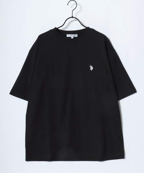 U.S. POLO ASSN.(ユーエスポロアッスン)の「U.S. POLO ASSN./ユーエスポロアッスン オーバーサイズ コットン ロゴ ワンポイント刺繍 半袖Tシャツ/無地T/レディース メンズ(Tシャツ/カットソー・メンズ・ダークブルー/ネイビー/グリーン/ブラック/オフホワイト/杢グレー・M/L/LL)」の14枚目の写真