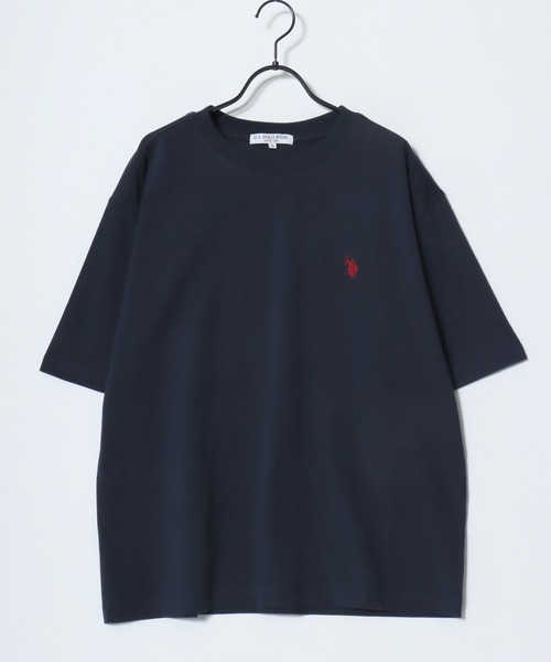 U.S. POLO ASSN.(ユーエスポロアッスン)の「U.S. POLO ASSN./ユーエスポロアッスン オーバーサイズ コットン ロゴ ワンポイント刺繍 半袖Tシャツ/無地T/レディース メンズ(Tシャツ/カットソー・メンズ・ダークブルー/ネイビー/グリーン/ブラック/オフホワイト/杢グレー・M/L/LL)」の17枚目の写真