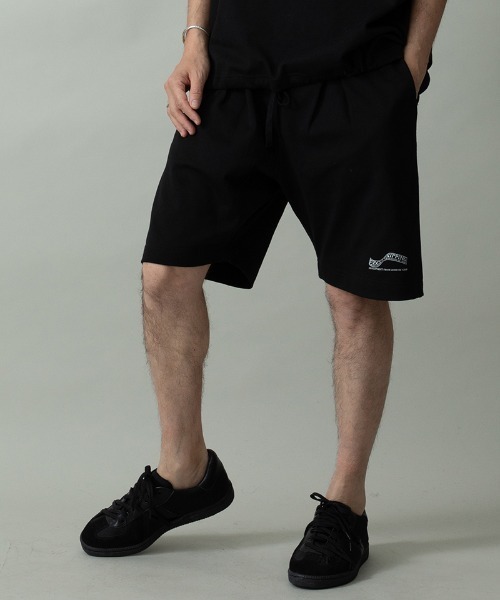 EGO TRIPPING（エゴトリッピング）の「mp14648- HEAVYJERSEY SHORTS wavy イージーショートパンツ(626654)（その他パンツ・メンズ・ブラック/杢グレー・L/M）」の2枚目の写真