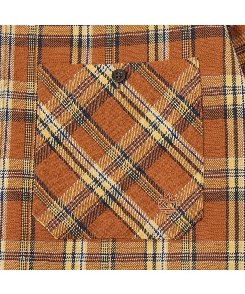 Timberland（ティンバーランド）の「【TOKYO DESIGN COLLECTIVE】ヤーン ダイ プレイド 長袖 シャツ ユニセックス（シャツ/ブラウス・メンズ・ブラウン系その他・LARGE/MEDIUM/SMALL/X-LARGE/XX-LARGE）」の8枚目の写真