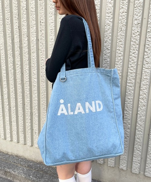 ALAND(エーランド)の「【UNISEX】ALAND/ウォッシュデニムマチトート(トートバッグ・レディース・ブラック/ライトブルー/インディゴブルー・ONE SIZE)」の1枚目の写真