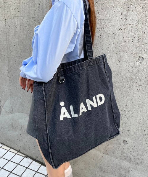ALAND(エーランド)の「【UNISEX】ALAND/ウォッシュデニムマチトート(トートバッグ・レディース・ブラック/ライトブルー/インディゴブルー・ONE SIZE)」の2枚目の写真