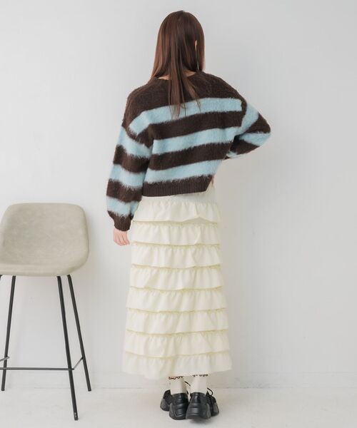 RETRO GIRL（レトロガール）の「メニーフリルナローSK（スカート・レディース・ライトブルー/ナチュラル・FREE）」の22枚目の写真
