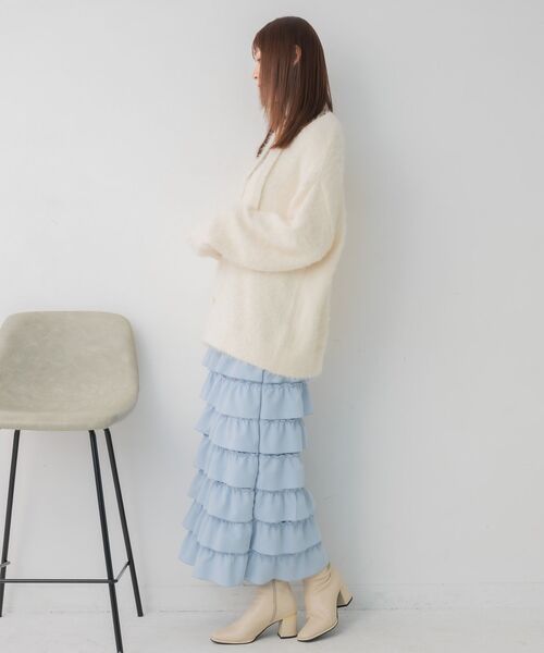 RETRO GIRL（レトロガール）の「メニーフリルナローSK（スカート・レディース・ライトブルー/ナチュラル・FREE）」の11枚目の写真