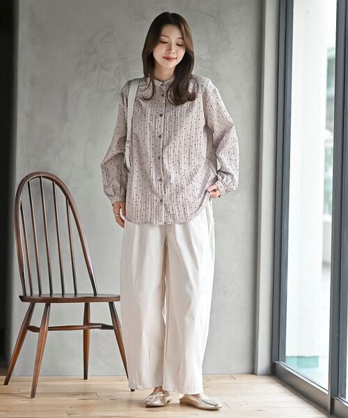 rps（アールピーエス）の「細ドビーランダムドットブラウス（シャツ/ブラウス・レディース・アイボリー/モカ・フリー）」の11枚目の写真