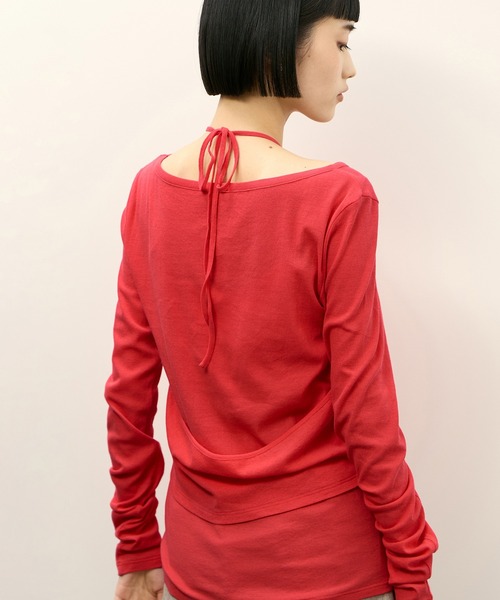 ADAM ET ROPE'(アダムエロペ)の「ホルターネックカットソー(Tシャツ/カットソー・レディース・ブラック/レッド/オフホワイト・FREE)」の19枚目の写真