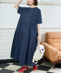 FREAK'S STORE（フリークスストア）の「限定展開 Champion × FREAK'S STORE/チャンピオン 別注 ティアード 切り替え ワンピース（ワンピース）」