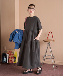 FREAK'S STORE（フリークスストア）の「限定展開 Champion × FREAK'S STORE/チャンピオン 別注 ティアード 切り替え ワンピース（ワンピース）」