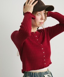 Crisp（クリスプ）の「透かし編みメロウショートカーディガン（カーディガン/ボレロ）」