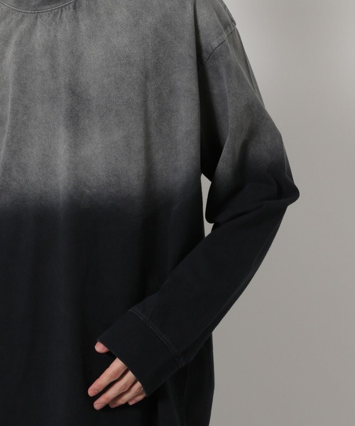 LAKOLE（ラコレ）の「グラデ加工ロンT / 638223（Tシャツ/カットソー・メンズ・ボルドー/カーキ・LARGE/MEDIUM）」の14枚目の写真