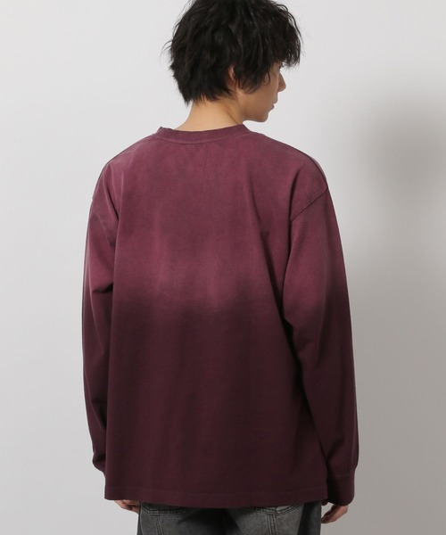 LAKOLE（ラコレ）の「グラデ加工ロンT / 638223（Tシャツ/カットソー・メンズ・ボルドー/カーキ・LARGE/MEDIUM）」の9枚目の写真